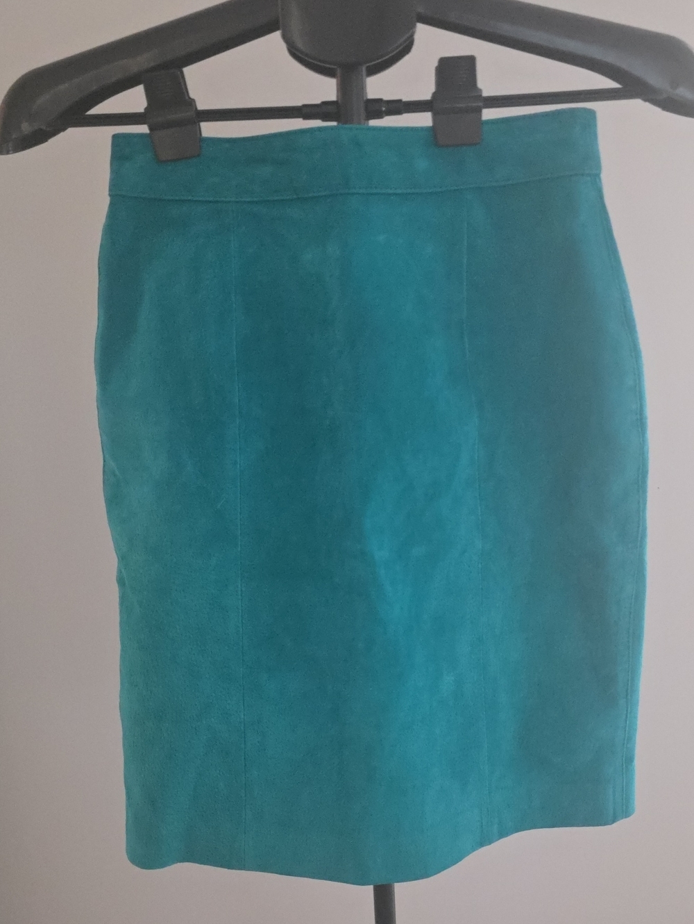 The Limited Vintage 1990s Teal Suede Leatherpencil Skirt Size 6